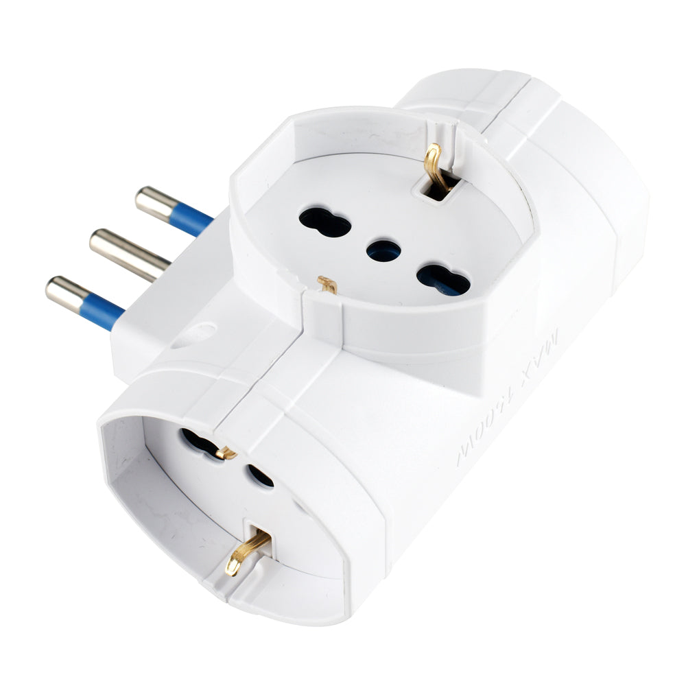 Adattatore B.C. Plurist. Spina 16A + 3 Prese 10/16A - Polypool Adattatore B.C. Plurist. Spina 16A + 3 Prese 10/16A - Polypool